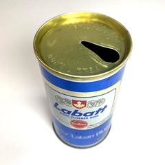Rare LABATT No “S” Pilsner Blue Empty 12oz Beer Can – Steel Pull Tab Wide Seam