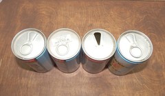 Tennent’s Lager Beer Can Set of 4 VICKY Limited Scotland Girls Steel Pull Tab