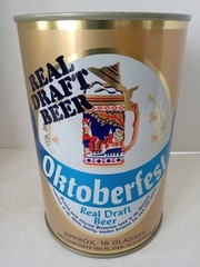 OKTOBERFEST REAL DRAFT BEER Flat Top Gallon Beer Can 3.77L Liter Steel CANADA