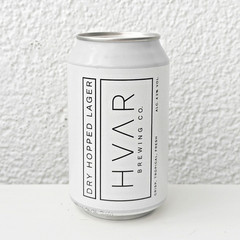 Empty Hvar Brewing Co Beer can; 330 ml/11.2 fl oz; BOTTOM opened (Croatia)