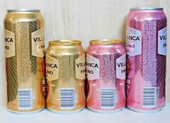 Empty Cider Cans VILLA BIANCA Obolon 500 & 330 Ukraine 2021 Bottom open – 4 pcs