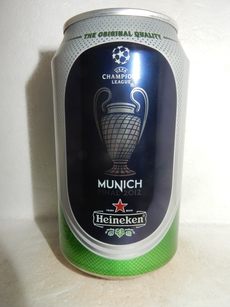 2012 HEINEKEN CHAMPIONS LEAGUE Soccer MUNICH Beer can from HOLLAND (33cl) Empty