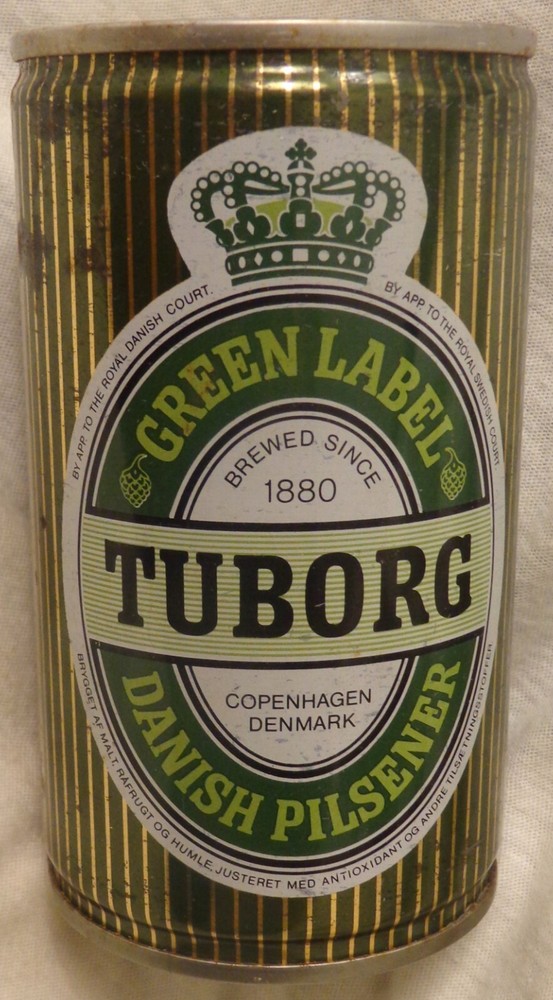 Tuborg Green Label Beer Can Denmark – Steel 0.33 l ml – 11.5 Oz