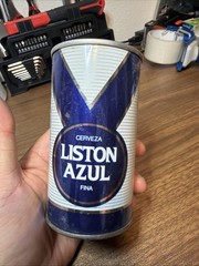 Liston Azul 12 oz. Straight Steel Beer Can (Mexico)
