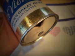 OLD VIENNA 11.5 OZ STRAIGHT EDGE STEEL BEER CAN CARLING O’KEEFE TORONTO CANADA