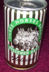 Vintage Three Horses Brand Pilsener Beer Can-Holland-United Dutch Breweries-CS