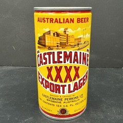 Vintage 70s Castlemaine Bitter Ale Vintage Steel Beer Can Australia Flat Top
