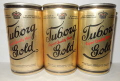 3 Vintage 1980’s TUBORG GOLD Beer Cans from U.S.A. (355ml) empty !!