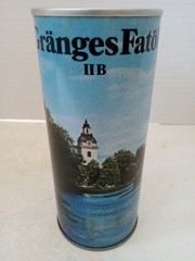 GRANGES FATOL II B Beer Can 16 oz Steel Pull Tab Scenic Set Can SWEDEN 1970s