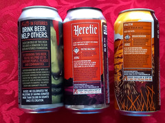 SET x 3 EMPTY 440ml ENGLISH BEER CANS NORTHERN MONK BREWERY LEEDS HERETIC, FAITH