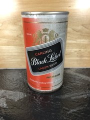 Vintage Steel Beer Can Carling Black Label Lager Toronto Canada Weathered Faded