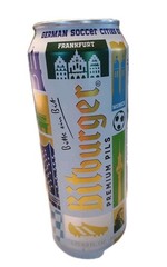 Bitburger Premium Pils, German Soccer Cities 500 mL Can, Opened, UEFA EURO 2024