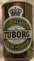 Tuborg Green Label Beer Can – Denmark – Steel – 28.4 cl – 9.6 Oz @1970’s