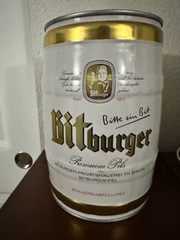 Bitburger Pils and Dinkel Acker Pils 5 Liter Mini Kegs – Empty