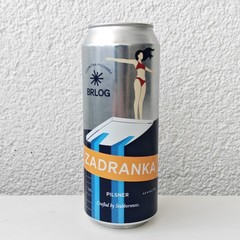 Empty “Zadranka” Beer can; 500 ml/16.9 fl oz; BOTTOM (Brlog Brewery, Croatia)