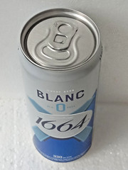 Empty Beer Can KRONENBOURG 1664 BLANC Alcohol Free 330 ml. Ukraine 2025 Open!