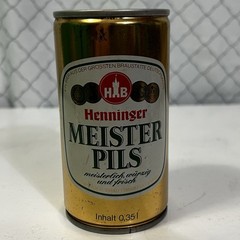 HENNINGER Meister Pils Vintage Beer Can 12 oz Frankfurt Germany