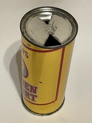 Usher’s Golden Export 16 oz. empty flat top beer can, Scotland UK