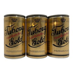 Lot Of 3 Tuborg Gold 12 oz. Aluminum Pull Top Beer Can