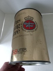 Warsteiner Pilsner 3.8L Liter Gallon Beer Can Steel Party Barrel GERMANY 1970s