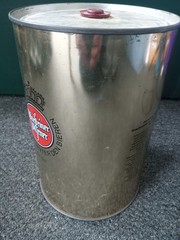 Warsteiner Pilsner 3.8L Liter Gallon Beer Can Steel Party Barrel GERMANY 1970s