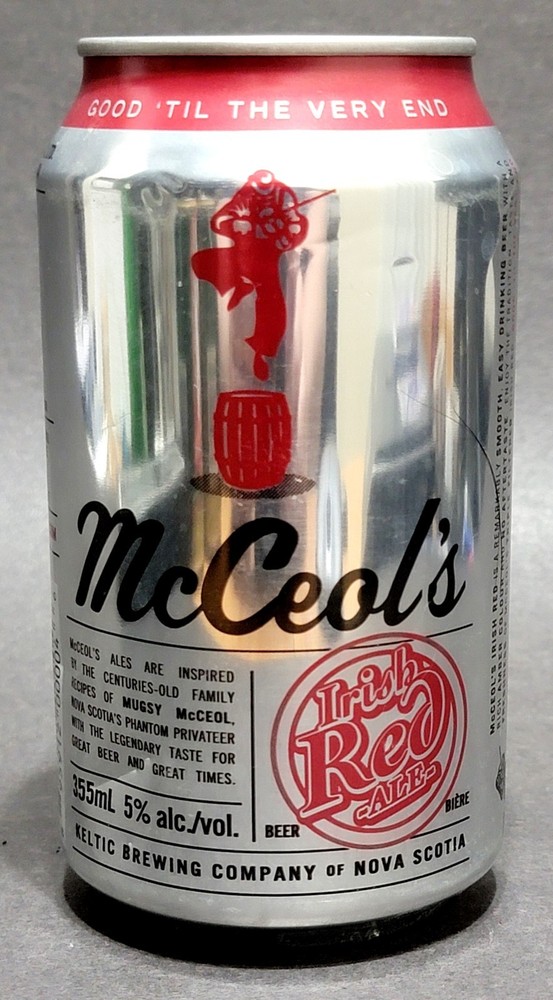 Vintage 2005-07 Keltic Brewing McCeols Irish Red Ale Can Truro Nova Scotia Beer