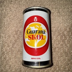 Guarana SKOL Straight Steel Soft Drink Can from BRAZIL (355ml) Empty