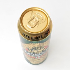 Empty 2022 Radegast 12 Lager Beer can; 500 ml/16.9 fl oz BOTTOM (Czech Republic)