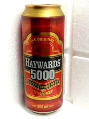 HAYWARDS 5000 Empty Beer Can 500ml India 2011 Top Open Collectible