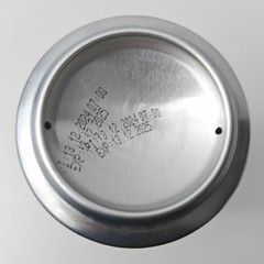 Empty Franziskaner Weissbier Beer can; 500 ml – BOTTOM opened (Germany)