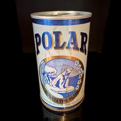 Vintage POLAR CERVEZA TIPO PILSEN Steel Beer Can .295L Pull Tab VENEZUELA 1970s