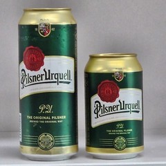 Pilsner Urquell Beer Can, Empty 500ml, 330ml. 2pieces set