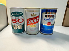 3 CANADIAN TABS LABATT 50, DOW & LABATT BLUE SS/WS/TO CLEAN