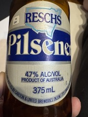 Vintage Beer Bottle Stubby – Reschs Pilsner Australia Empty