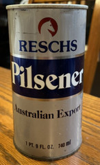 VINTAGE RESCHS PILSENER AUSTRALIAN EXPORT STEEL PINT BEER CAN