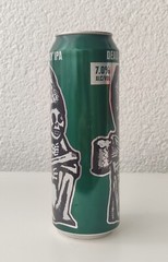 Empty Rogue Dead Guy IPA Beer can; 568 ml / 19 fl oz; BOTTOM opened (USA)