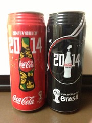 FIFA World Cup Brasil 2014 design Coca Cola / Coke ZERO Japan can 500 ml. PAIR