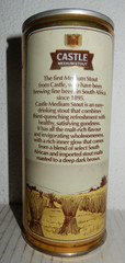 CASTLE Medium Stout Steel Beer can from SOUTH AFRICA (450ml) Empty !! No top !