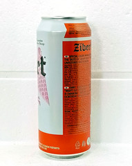 ZIBERT 0.0 Grapefruit Alcohol Free Empty Beer Can 500ml Ukraine 2025 Bottom Open