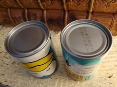 2 Suntory 135 ml Beer Cans Penguins. Japan. Top Opened. Steel. Tab Top