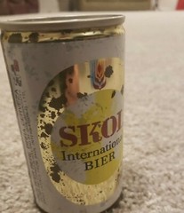 Vintage SKOL INTERNATIONAL BIER BEER Steel Pull-Tab CAN – 350 ML – Holland