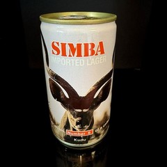 Simba #6 Kudu Import Lager Empty Beer Can Bottom Opened African Wildlife Series