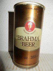 BRAHMA BEER Straight Steel Beer can from BRAZIL (355ml) Empty !! 01