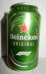 HEINEKEN Beer 2025 FORMULA 1 Racing Beer can from DENMARK (33cl) Empty !!