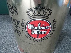 Warsteiner Pilsner 3.8L Liter Gallon Beer Can Steel Party Barrel GERMANY 1970s