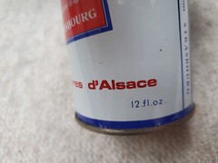 Very old French beer can “Kronenbourg Strasbourg” metal can