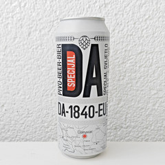 Empty “DA-1840-EU” Lager Beer can; 500 ml; TOP opened (Daruvar Brewery, Croatia)