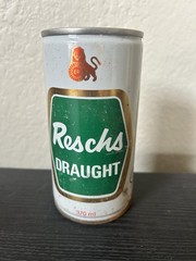 Reschs Draught Beer Can 370ml Vtg Empty Steel Pull Tab Australia