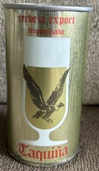 Vtg TAQUINA CERVEZA EXPORT TROPICALIZADA BOLIVIA Empty 350cm Wide Seam Steel Can