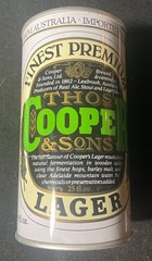Thos Cooper & Sons Lager 740ml Steel Beer Can Vintage 80’s Empty Made for USA